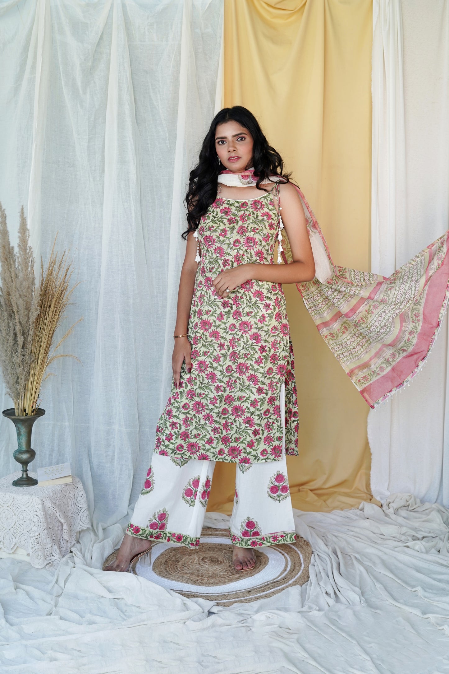 Gulab Vatika – Hand Block Printed Kurta Set