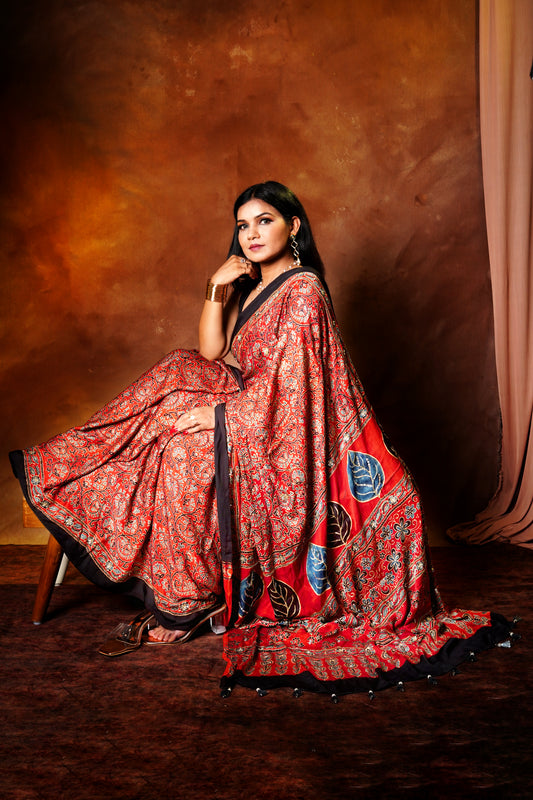 Noor-e-Ajrakh - Ajrakh Saree