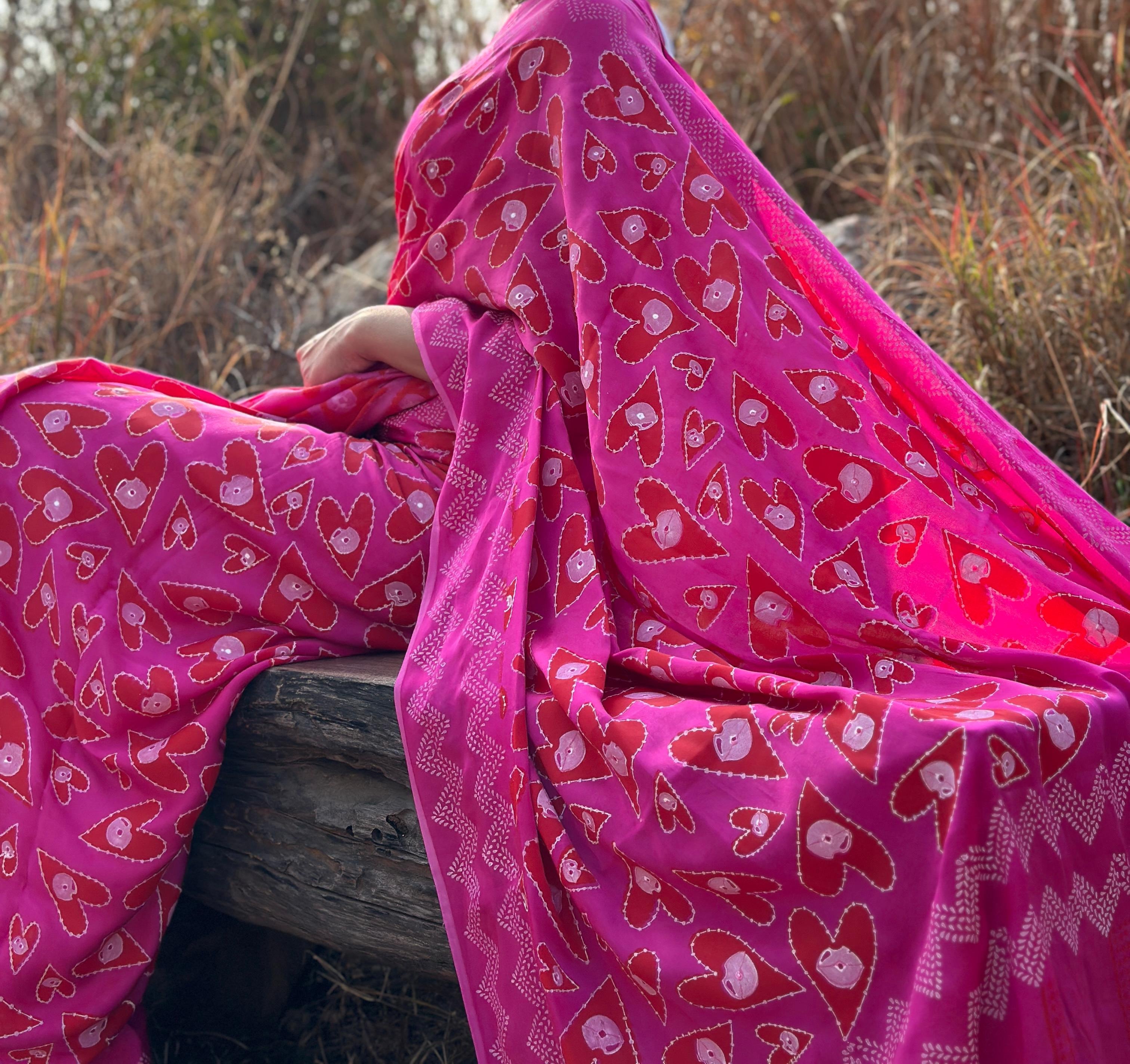 Rangreza Dil – Handcrafted Block Print Saree
