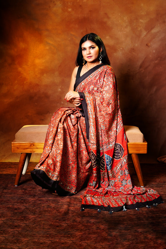 Noor-e-Ajrakh - Ajrakh Saree