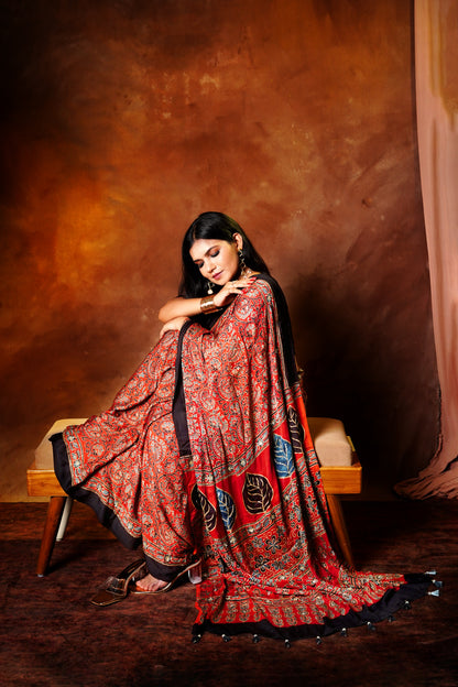 Noor-e-Ajrakh - Ajrakh Saree