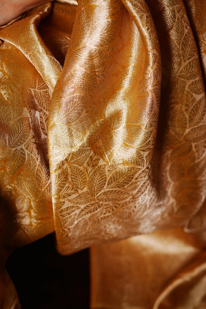 Golden Era Banarasi Golden Tissue Brocade Saree